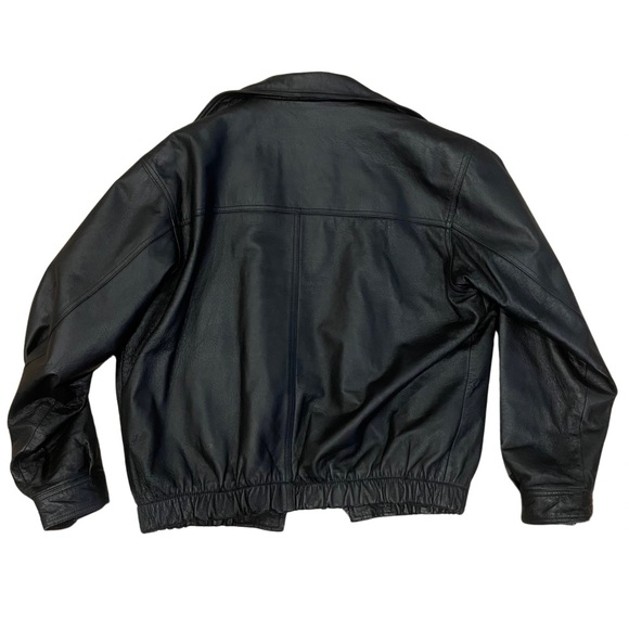 VTG Sergio Vadducci Black Leather Jacket - Picture 2 of 6